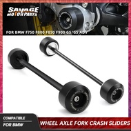 F800GS 2024 Front Rear Axle Fork Crash Sliders For BMW F750GS F800GS F850 F900 GS/GS Adventure Moto