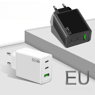 หัวชาร์จเร็ว GaN การชาร์จแบบ 65W สายชาร์จเร็ว เข้ากันได้กับอุปกรณ์ชาร์จ iPhone Huawei Xiaomi OPPO Vi