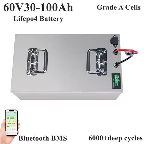 KF 60V 30Ah Battery 40Ah 50Ah 60Ah 70Ah 80Ah 90Ah 100Ah Lithium Lifepo4 For 1800W 3000W Two-Wheeler 