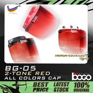 BOGO VISOR BG-05 2-TONE 2TONE ROSE RED, RED/WHITE/BLACK-CAP FOR MS88, MHR, SGV