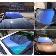 ☂1.5M x 3M Blue Chameleon VLT 67% Car Window Tint Windscreen Solar Film Roll Windshield Shades P ☛✈