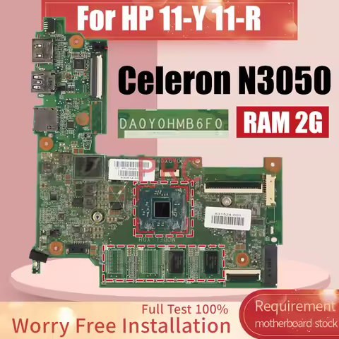For HP 11-Y 11-R Laptop Motherboard DA0Y0HMB6F0 N3050 N3060 2G 902904-601 905683-601 902904-601 L083