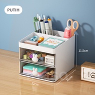 Inaso Rak Organizer Meja Kosmetik Tempat Make Up Plastik Skincare Susun Rak Alat Tulis Meja Kantor A