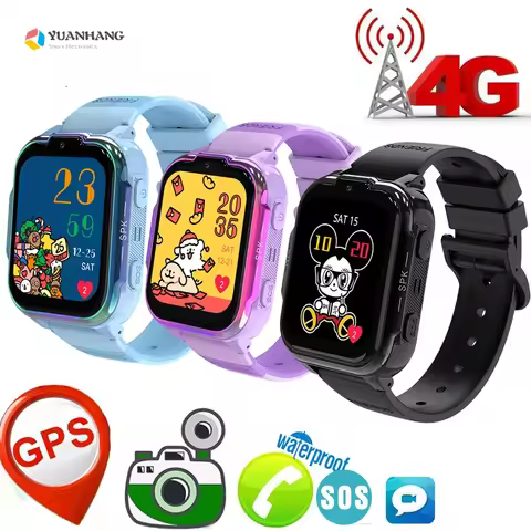 IP67 Waterproof Smart 4G GPS WI-FI Tracker Locate Kid Student Remote Camera Monitor Smartwatch Video