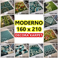 Ada Decora Karpet Permadani Moderno Ukuran Standar 160 x 210 cm Green Hijau