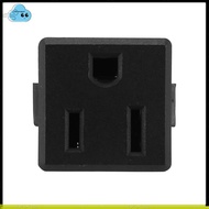 AC 125V 15A Panel Mount US Outlet Power Socket Black
