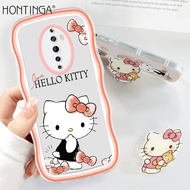(Free Holder) Hontinga Casing Case For OPPO Reno 2F Reno2 F 2Z Find X3 Pro 5G Find X3 5G NEO 9 Case Transparent Clear Cases Hello Kitty Cat Soft Silicone Full Shockproof Rubber Cases Back Cover Phone Casing Softcase For Girls