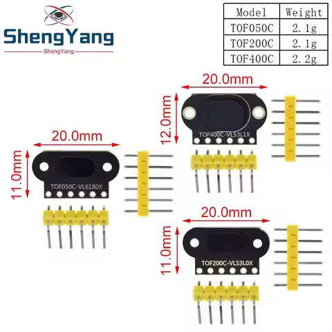 VL6180/VL53L0X/VL53L1X Time of Flight (ToF) Laser Ranging Sensor Module TOF050C TOF200C TOF400C 50CM