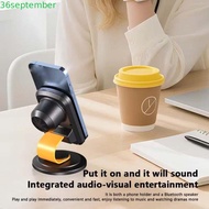 SEPTEMBER Mobile Phone Stand, Adjustable 360° Portable Smart Bluetooth Speaker, Bluetooth Induction 