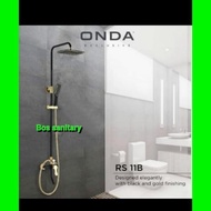 SHOWER TIANG COLUM SET ONDA RS 11B/TIANG KRAN HITAM GOLD - YOBISOO shower