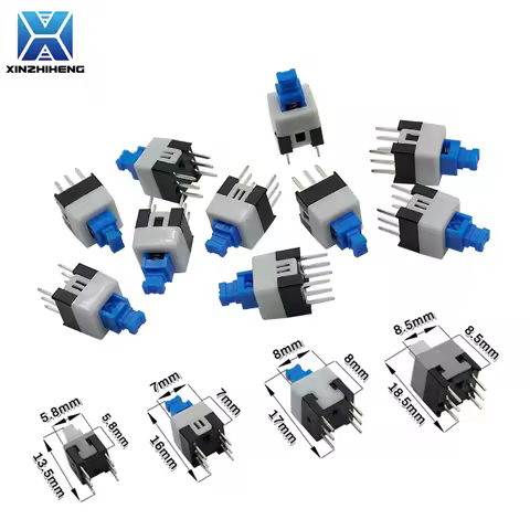 (10-100PCS) Micro Tact Push Button Switch Self-Lock/Reset 6Pin 5.8x5.8mm 7x7mm 8x8mm 8.5x8.5mm for P