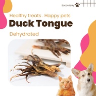 Dehydrated duck tongue. dog treats. dental chew