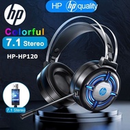 HP H120 Gaming Headset connects to USB 7.1 port, great sound, has Mic, RGB Leb, specializes in games
