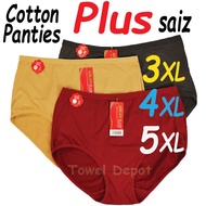 Mix Cotton Classic Plus size Women Panties Seluar Dalam Wanita Kain Kapas Besar