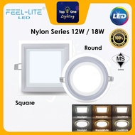 Feel Lite LED Glass Downlight 12W/18W PR/PS Nylon Series Led Recessed Downlight With Sirim