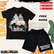 Children's T-shirt and Shorts Set for Boys and Girls with Dhot Animation Motif Gang 4GDesign - Child