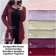 Cotton Cardigan Long Cardigan Jacket Women Kardigan Muslimah