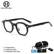 Hawaii Gọng Kính Giải Trí Thời Trang Màu Xanh Nhạt Acetate Kính Mắt Nam Theo Toa Tròn Cổ Điển Gọng K