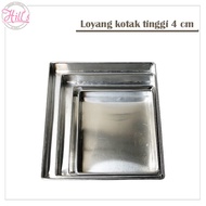 4 CM HIGH THICK ALUMINUM SQUARE PANS 20x20/S 22x22/S 24x24/S 26x26/S 28x28/S baking tray