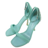 路易威登 (Louis Vuitton) 藍綠色皮革logo搭扣涼鞋 (LV 1319)，成色極佳 [二手]LOUIS VUITTON