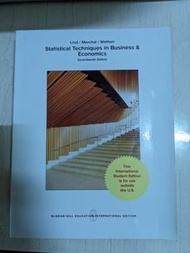 全新 Lind/Statistical Techniques in Business &amp; Economics Seventeenth Edition 第17 版