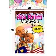 AIS KRIM MALAYSIA Bunting + 2 pvc pipe @ 4 hole