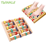 TWINKLE1 Wooden Foot Massager, 5/6 Row Colorful Foot Massage Roller, Plantar Massager Ergonomic Wood