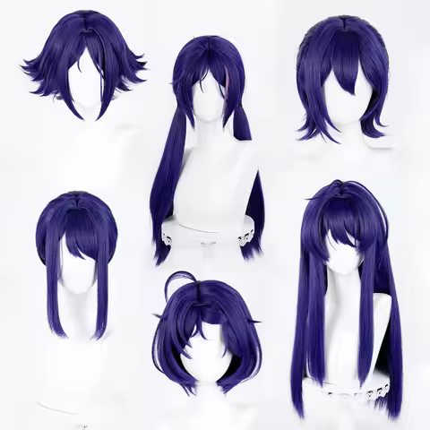 Mita Styling Wigs Collection Purple Blue Short Wigs Mita Anime Cosplay Wig Heat Resistant Synthetic 