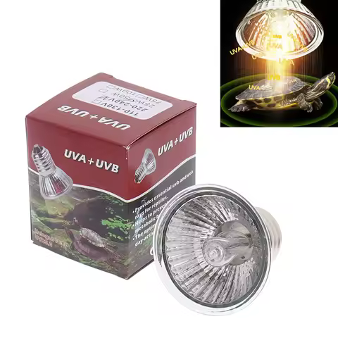 25/50/75W UVA+UVB 3.0 Reptile Lamp Bulb Turtle Basking UV Light Bulbs Heating Lamp Temperature Contr