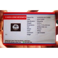 White moisanite Diamond Rises DS Full LAB Created with GRA Certificate