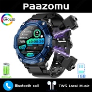 2023ใหม่สมาร์ทวอท์ช3 In 1 TWS หูฟังเอียบัดไร้สาย1.52 "AMOLED โทรผ่านบลูทูธอัตราการเต้นของหัวใจ Smart