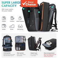 TANGCORLE 36L-50L Expandable Backpack Waterproof Oxford 17.3 Laptop Bag Business Travel Flight Appro