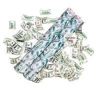 Dollar Party Popper 40cm Dollar Confetti/