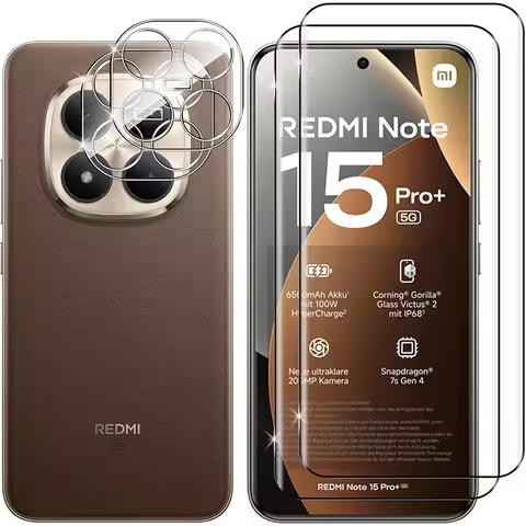 3D 9H Tempered Glass for Redmi Note15 Pro Plus 5G Global Screen Protector Camera Lens Film for Xiaom