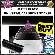 Matte Black UNIVERSAL Wrap Car Front Rear Window Sticker
