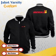 Iberia Merchandise Jacket MS14 Maskapai Jacket Custom Varsity Jacket