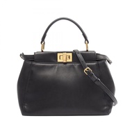 【มือสอง】 เฟนดี้ FENDI กระเป๋าถือ Mini Peekaboo 2WAY 8BN244 สีดำ หนัง Mini Peekaboo สำหรับสตรี Used B