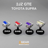 XGEAR ENGINE TOYOTA SUPRA 2JZ GTE ENGINE DETAILING for DIECAST