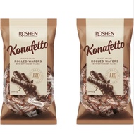 ROSHEN KONAFETTO BIANCO ROLLED WAFERS 1KG (DARK COCOA & MILK CHOCO)