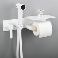 Ultra-durableBrand new Modern Single-Handle Brass Mixer Bidet Concealed Toilet Sprayer with Paper Ra