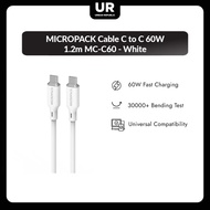 MICROPACK Cable C to C 60W 1.2M MC-C60 - White