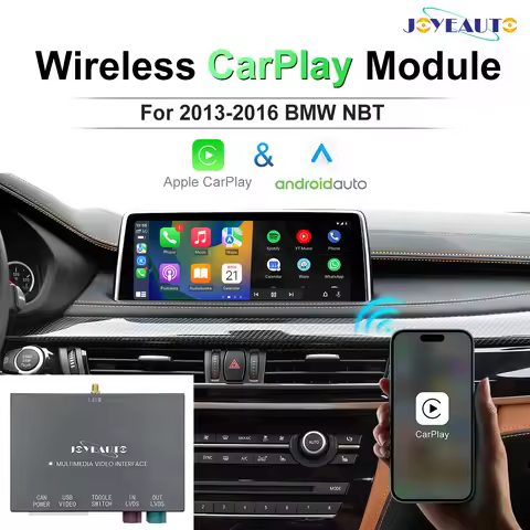 2025 JoyeAuto for BMW 1 2 3 4 5 6 i3 i8 NBT 2013-2016 Wireless Apple CarPlay Android Auto interface 