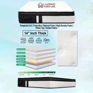 14.5'' Thickness Colil Spring Mattress/ With Euro Top + Pillow Top