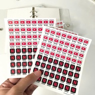 [TRANSPARENT] youtube netflix Sticker/ daily journal decoration/ aesthetic journal decoration