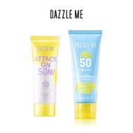 [BEST SELLER] DAZZLE ME Attack On Sun Sunscreen SPF50 PA ++++ UV Protect Face and Body Use 40g