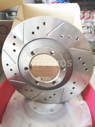 ISUZU ALL NEW D-MAX 4x2 Hilander ALL NEW 4WD MU-X ปี 10 จานเบรคเจาะรูเซาะร่อง คู่หน้า RUN STOP SLOT