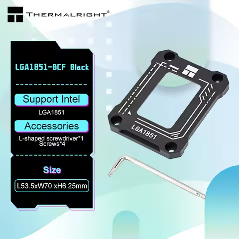 Thermalright LGA1851-BCF BLACK CPU Bend Correction Fixing 1851 Buckle Anti-Crush Bracket Plate Suita
