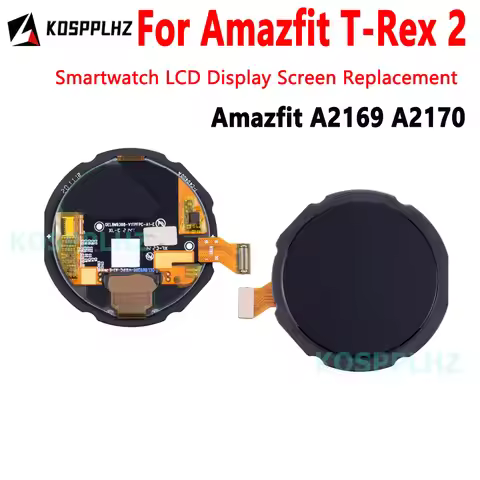 1.39" AMOLED For Amazfit T-Rex 2 Display LCD Screen Touch Glass Panel Replacement For Amazfit T Rex 