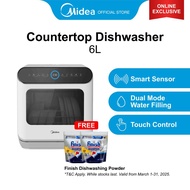 Midea MDWS-2703 White Health Washing Mini Plus Dishwasher 6L