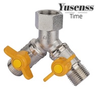 YUSENSS Water Diverter, 3 Way Shower Diverter Brass Faucet, Brushed Valve Shut  Valve